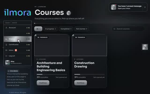 Interactive lesson in the engineering course website design demo: Interactive diagram